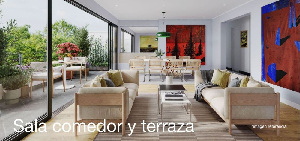 sala comedor terraza proyecto santa teresita